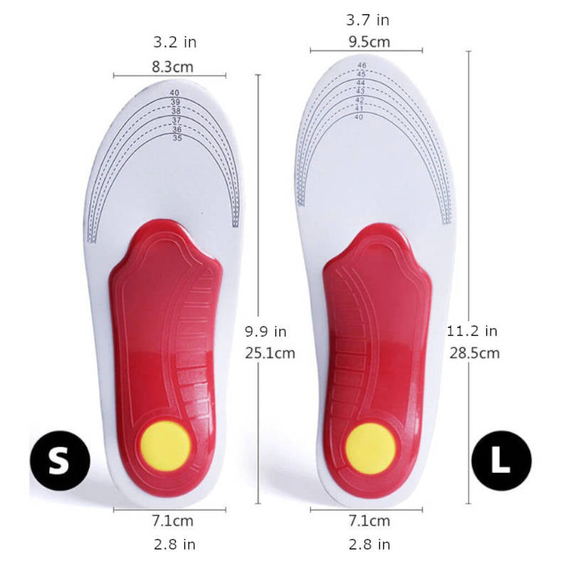 High Arch Support Insoles - 4 Pairs